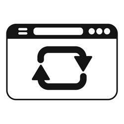 repost web page icon simple chart vector image
