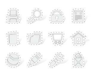 website internet and computer icons vector