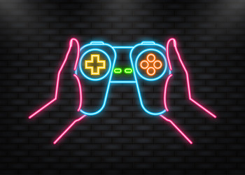 Abstract video game for design vector
