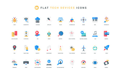 AI Data Analysis Technology Icons vector image