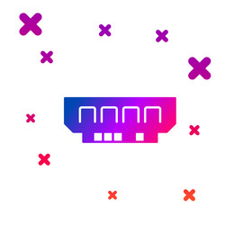 color ram random access memory icon isolated vector