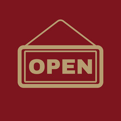 Open sign icon input and entrance symbol vector