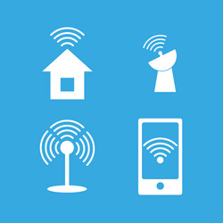set different wifi icons for communication vector image
