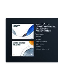 smooth design presentation template with colourful vector image