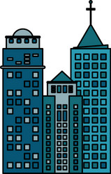 building architecture modern skyscraper vector image