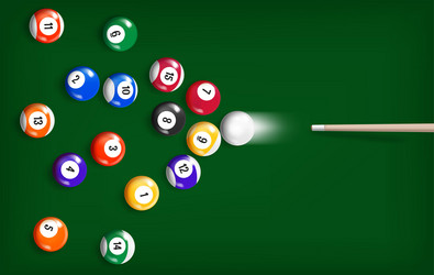 Colorful Billiard Balls Pyramid Vector Image