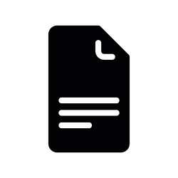 paper file with lines symbolizing written content vector image
