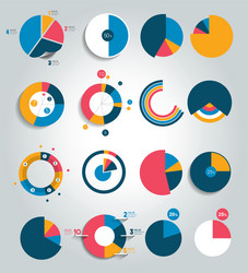 Round Chart Set - Data Visualization vector