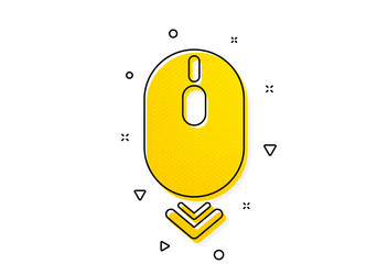 scroll down mouse icon scrolling screen sign vector image