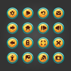 set of button for game design vector image