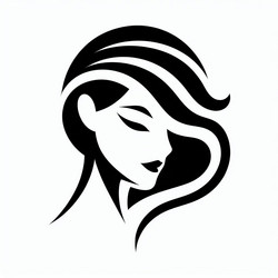 Black Silhouette Portrait Vector Image