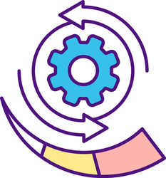 Boosting product development rgb color icon vector