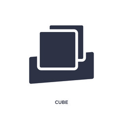 cube icon on white background simple element from vector image