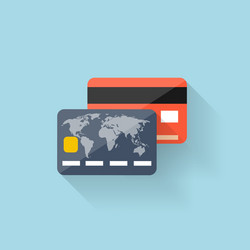 Flat web icon bank card vector