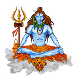Lord Shiva - Hindu God Shivratri Vector Image