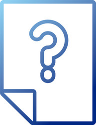 paper document with question symbol gradient style vector image