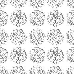 Seamless pattern with different round elements vector