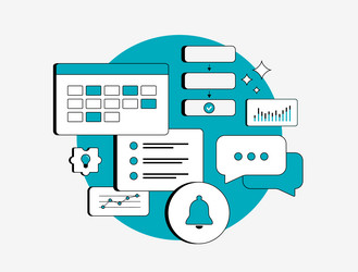 task manager software - project management vector image