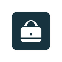 purse icon rounded squares button vector image
