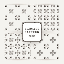 Set of seamless patterns with crossed vector