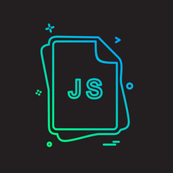 Js file type icon design vector