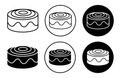 cinnamon roll icon mark set symbol for web vector image