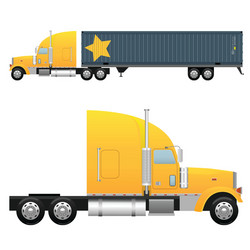 Hi detailed semi truck Royalty Free Vector Image