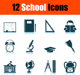 school icon set vector