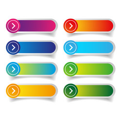 empty web colorful button set vector image