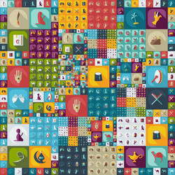 flat concept set modern design with shadow arab vector image