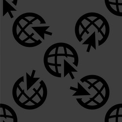 globe web icon flat design seamless pattern vector image