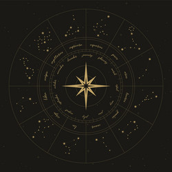 map zodiac constelattions Vector Image