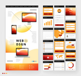 Modern Website Interface Template vector image