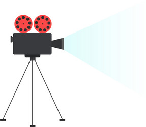 Movie projector on a white background vector