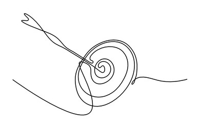 Abstract arrow on target circle as continuous vector