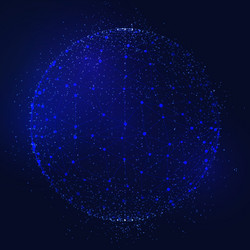 abstract globe with low poly design vector image