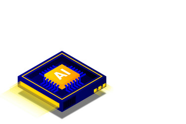 artificial intelligence ai web banner isometric vector image