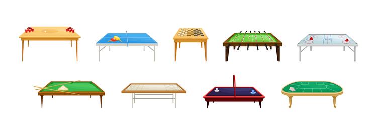 board games playing field and tables set vector image