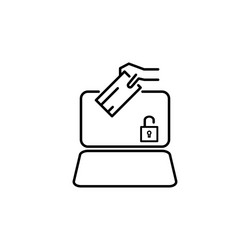 Hacker theft icon on white background can be used vector