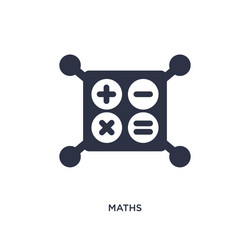 Maths icon on white background simple element vector