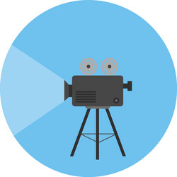 Movie projector on a white background vector