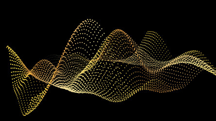 sound wave from node gold interface big data flow vector