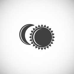 Sun related icon on background for graphic and web vector