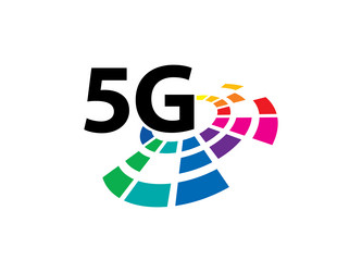 5g network connection logo symbol or icon template vector image