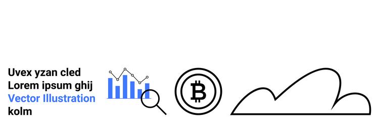 blockchain data analytics and cloud computing vector image