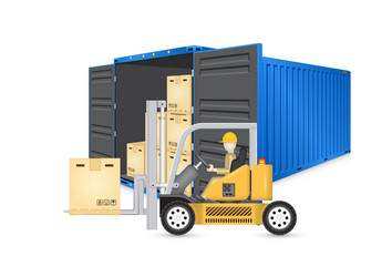 cargo container vector