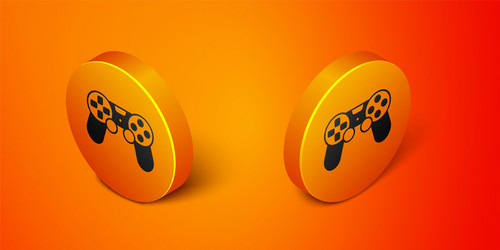 Isometric game controller or joystick vector