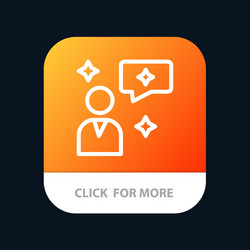 man chat chatting interface mobile app button vector image