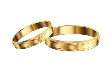 Gold wedding rings Royalty Free Vector Image - VectorStock