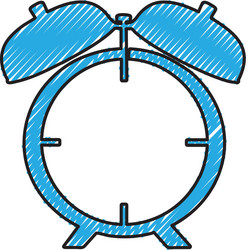 Analog alarm clock icon image vector